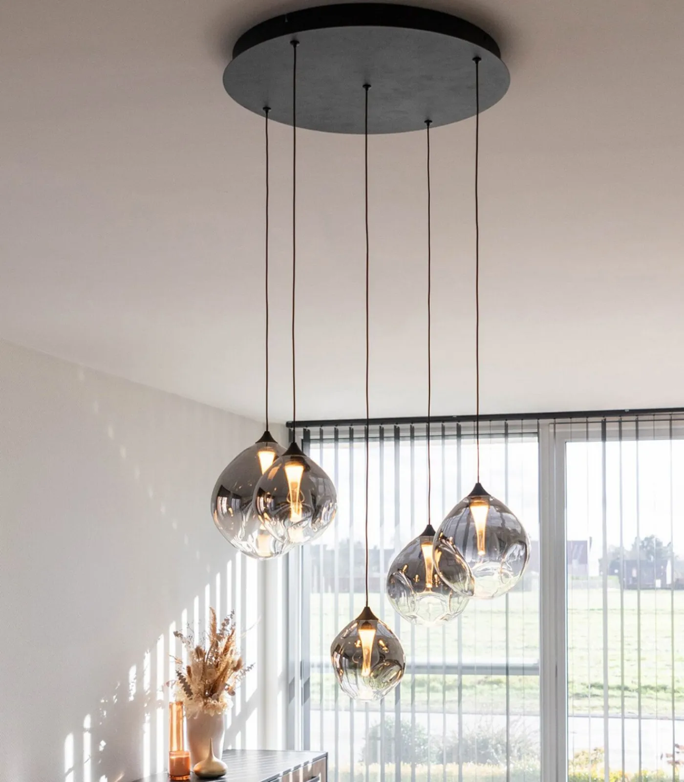 Hot Rosado - Hanglamp - Grijs Glas Hanglampen