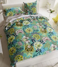 Online Rose de Damas - Kussensloop in katoen perkal met print Kussenslopen