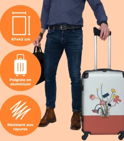 Ruimbagage koffer met 4 wielen en TSA slot (Planten - Abstract - Vaas) Trolleys