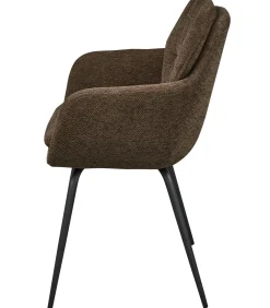 Best Runa Eetkamerstoelen - Polyester - Warm Bruin - Set van 6 Stoelen