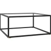Online Salontafel met gehard glas 80x80x35 cm zwart Tafels