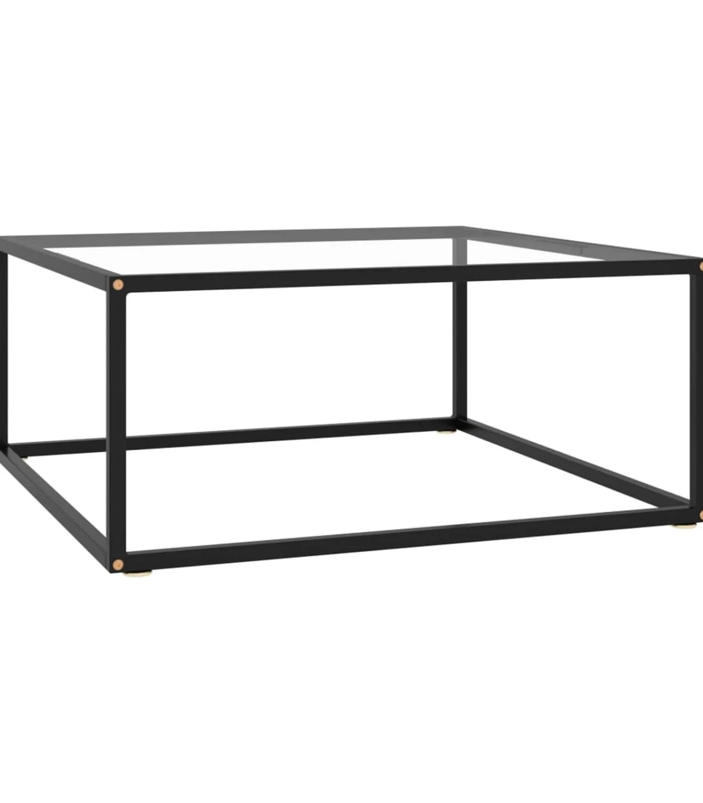 Online Salontafel met gehard glas 80x80x35 cm zwart Tafels