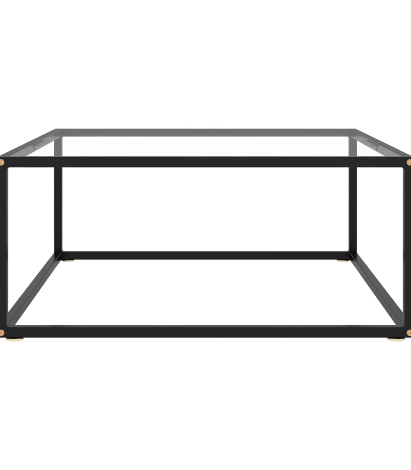 Online Salontafel met gehard glas 80x80x35 cm zwart Tafels