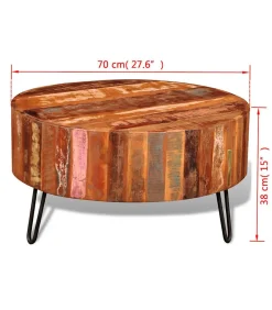 Online Salontafel rond massief gerecycled hout Tafels