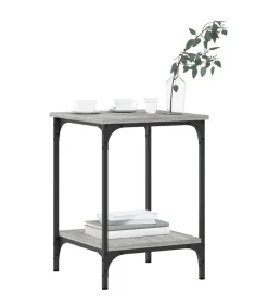 Sale Salontafel 40x40x55 cm bewerkt hout grijs sonoma eikenkleurig Tafels