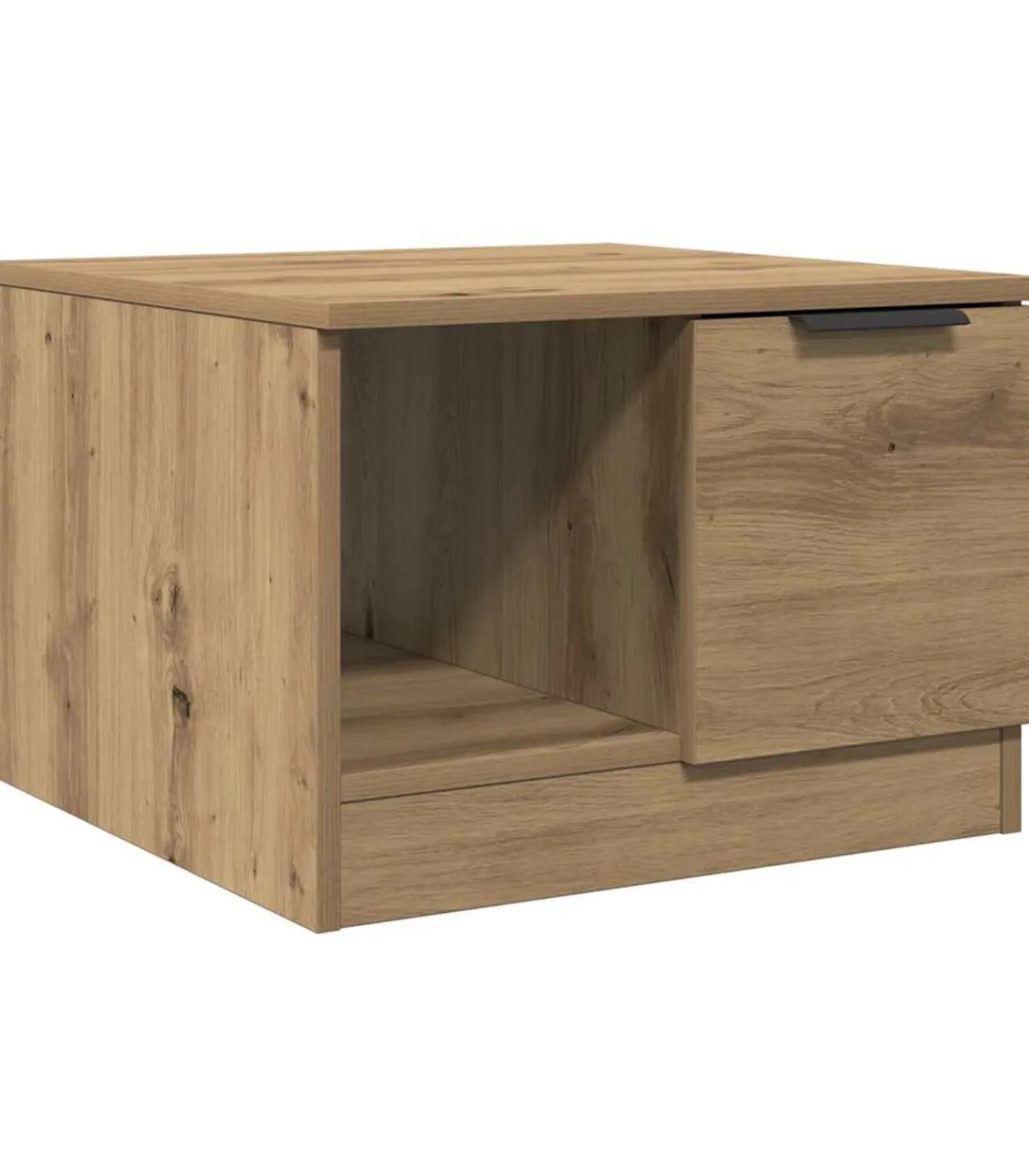 Hot Salontafel 50x50x36 cm bewerkt hout artisanaal eikenkleur Tafels