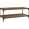 Hot Salontafel 80x50x40 cm bewerkt hout gerookt eikenkleurig Tafels