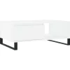 Salontafel 90x60x35 cm bewerkt hout wit Tafels