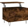 Discount Salontafel 60x44,5x45 cm bewerkt hout gerookt eikenkleurig Tafels