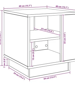 Best Salontafel 40x40x43 cm bewerkt hout artisanaal eikenkleurig Tafels