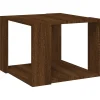 Hot Salontafel 40x40x30 cm bewerkt hout bruin eikenkleur Tafels