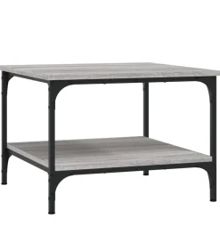 Online Salontafel 55x55x40 cm bewerkt hout grijs sonoma eikenkleurig Tafels