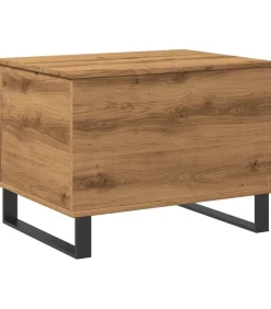 Discount Salontafel 60x44,5x45 cm bewerkt hout artisanaal eikenkleurig Tafels