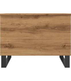 Discount Salontafel 60x44,5x45 cm bewerkt hout artisanaal eikenkleurig Tafels
