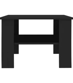 Outlet Salontafel 60x60x42 cm bewerkt hout zwart Tafels