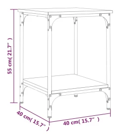 Salontafel 40x40x55 cm bewerkt hout sonoma eikenkleurig Tafels