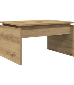Online Salontafel 68x50x38 cm bewerkt hout artisanaal eikenkleur Tafels