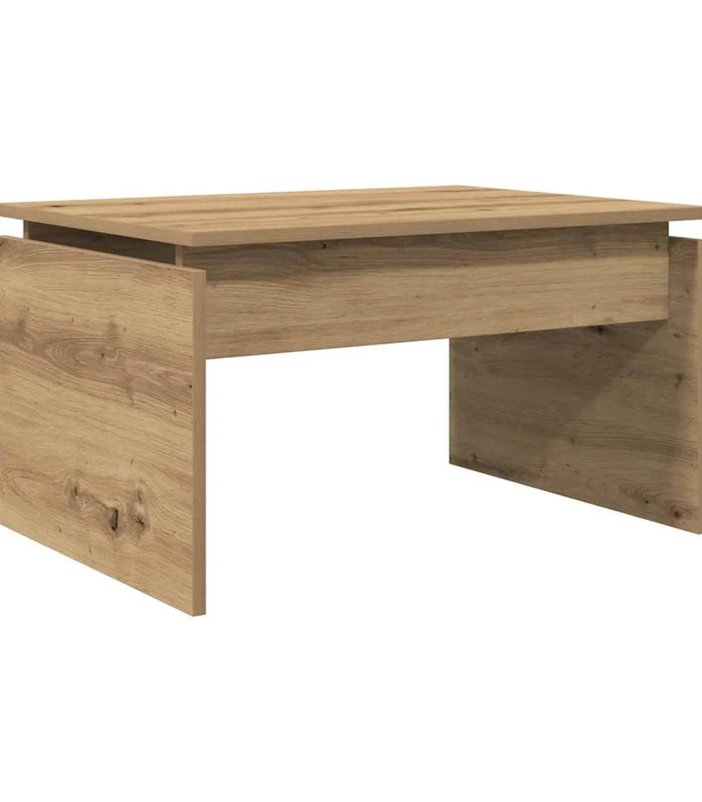 Online Salontafel 68x50x38 cm bewerkt hout artisanaal eikenkleur Tafels
