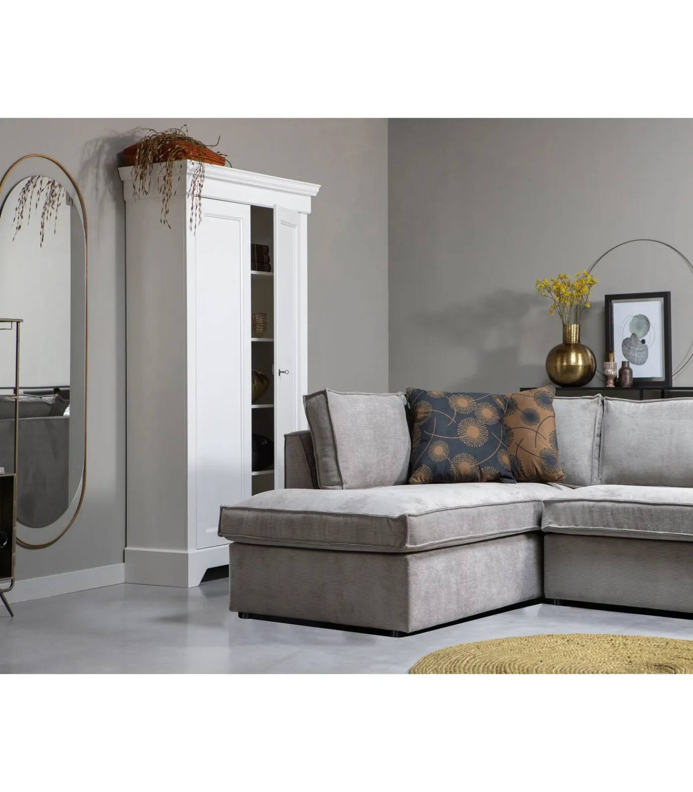 Online Sanou Passpiegel Ovaal XL - Ijzer - Antique Brass - 168x60x1 Spiegels