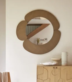 Discount Sara - Spiegel in licht mindihout 110 x 110 cm Spiegels