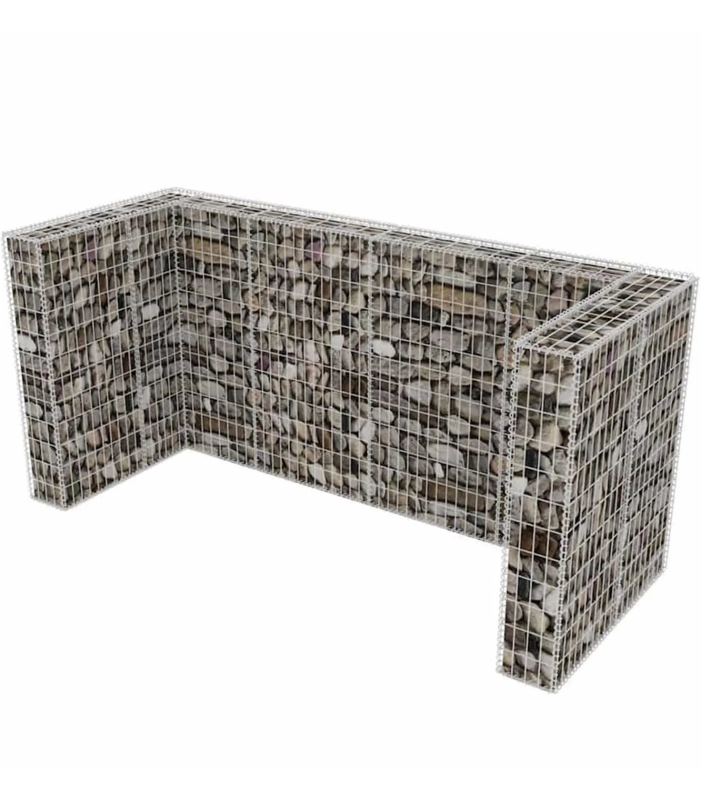 Sale Schanskorf drievoudige vuilnisbak ombouw 250x100x120 cm staal Manden En Bakken