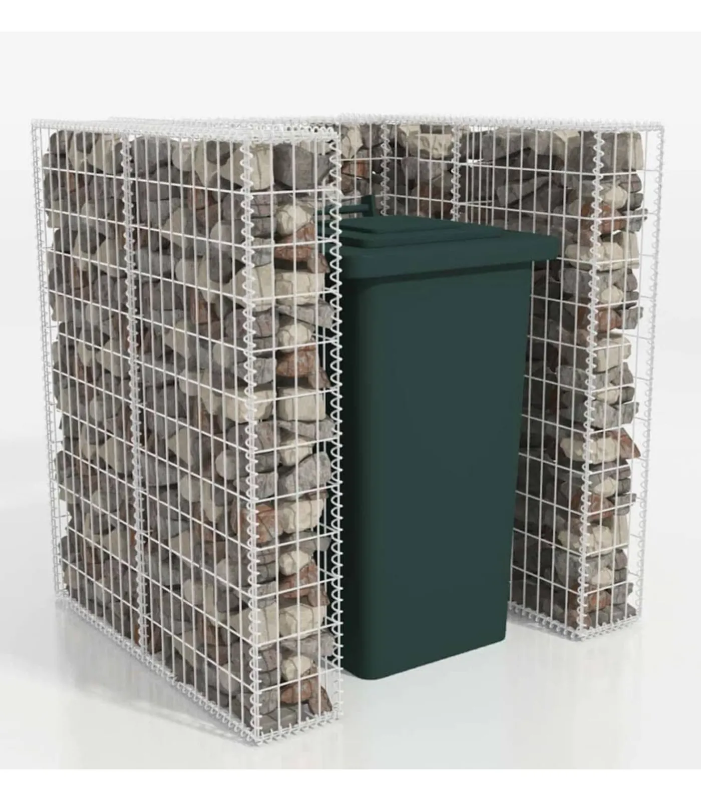 Schanskorf enkele vuilnisbak ombouw 110x100x120 cm staal Manden En Bakken