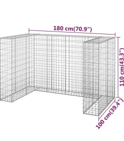 Clearance Schanskorf voor containers 180x100x110 cm gegalvaniseerd staal Manden En Bakken