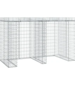 Schanskorf voor vuilnisbak 192x91x120 cm gegalvaniseerd ijzer Manden En Bakken