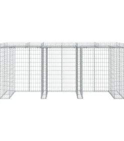Hot Schanskorf voor vuilnisbak 270x91x120 cm gegalvaniseerd ijzer Manden En Bakken