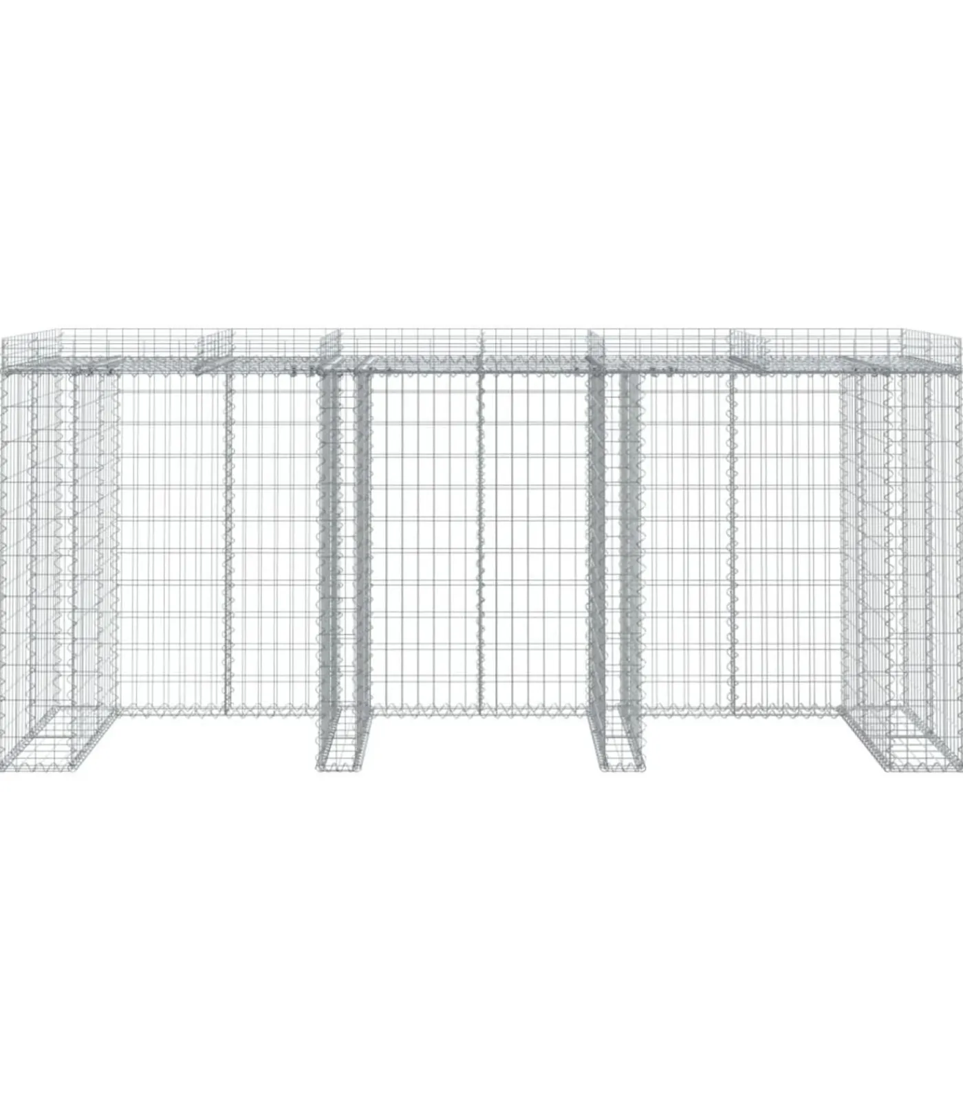 Hot Schanskorf voor vuilnisbak 270x91x120 cm gegalvaniseerd ijzer Manden En Bakken
