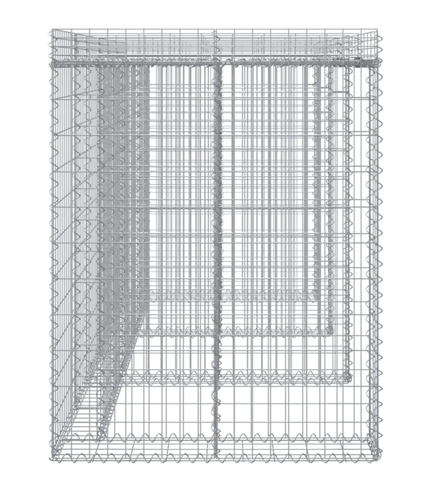 Hot Schanskorf voor vuilnisbak 270x91x120 cm gegalvaniseerd ijzer Manden En Bakken