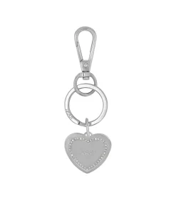 Clearance Schlüsselring voor dames, roestvrij staal, zirkonia | hart Reisaccessoires