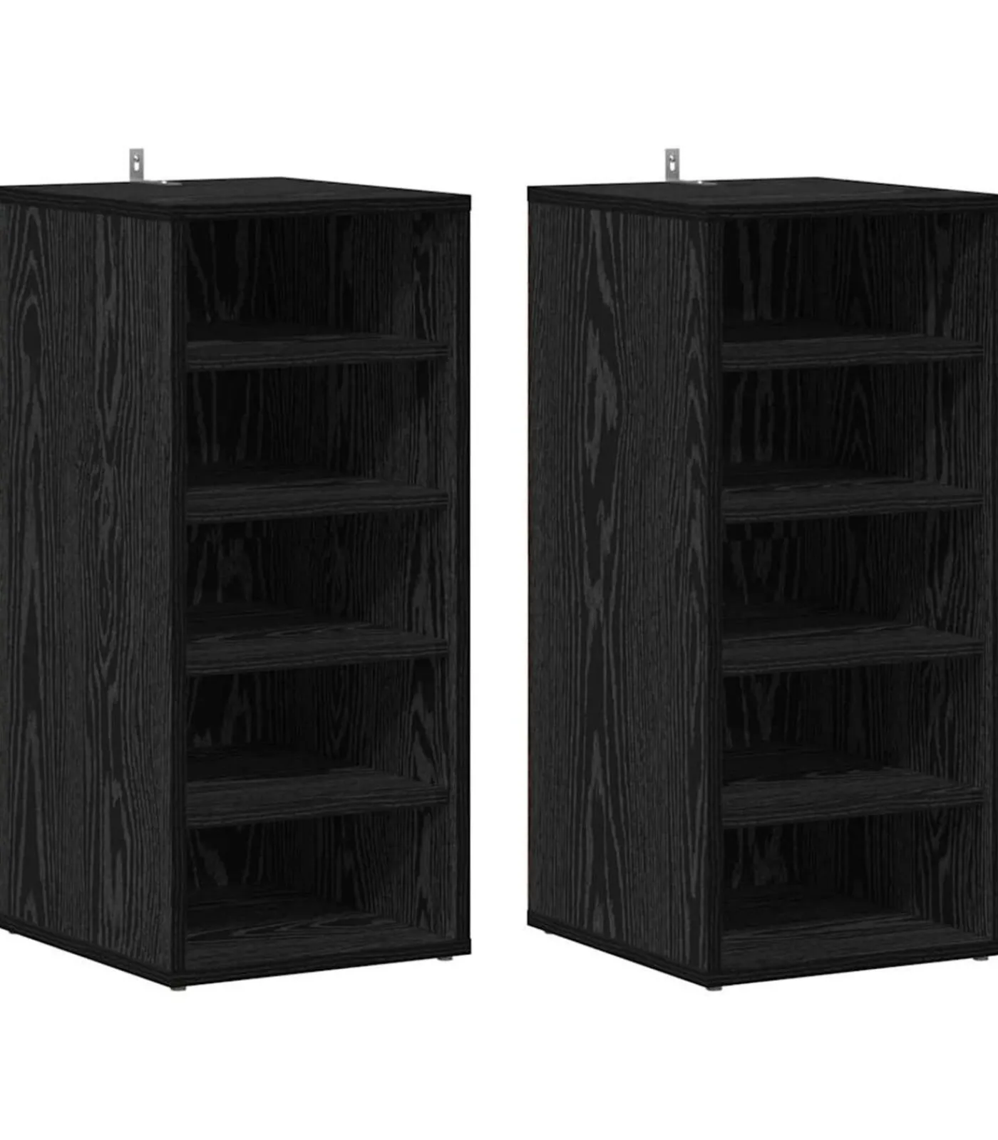 Best Schoenenkast 2 pcs Zwart eiken 32 x 35 x 70 cm Bewerkt hout Organiseren