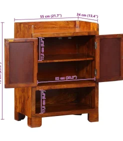 Best Schoenenkast Bruin 55 x 35 x 75 cm Massief acaciahout Organiseren