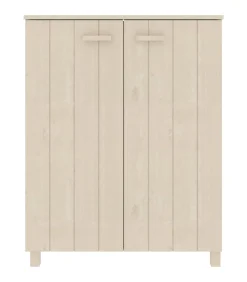 Hot Schoenenkast HAMAR 85x40x108 cm massief grenenhout honingbruin Organiseren