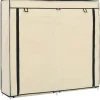 Best Schoenenkast met hoes 115x28x110 cm stof crème Organiseren