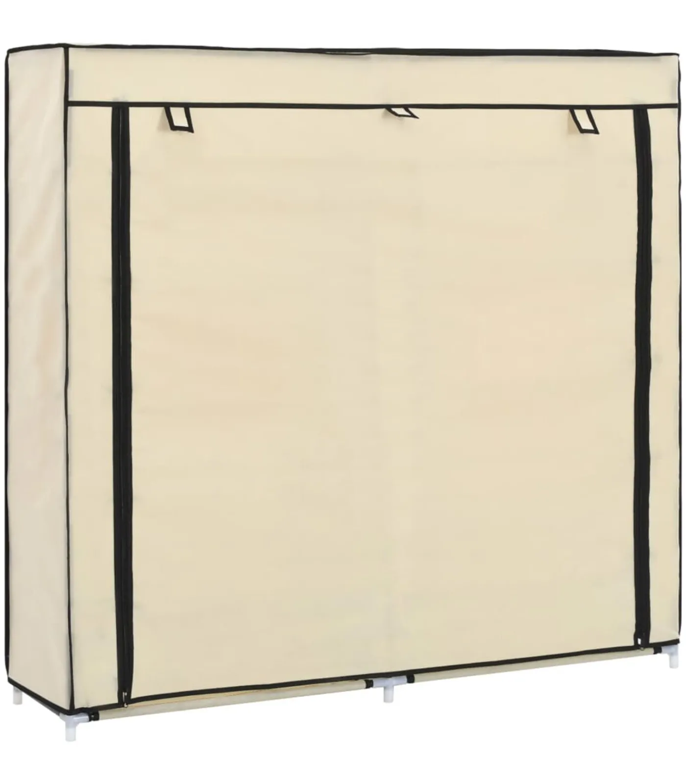 Best Schoenenkast met hoes 115x28x110 cm stof crème Organiseren