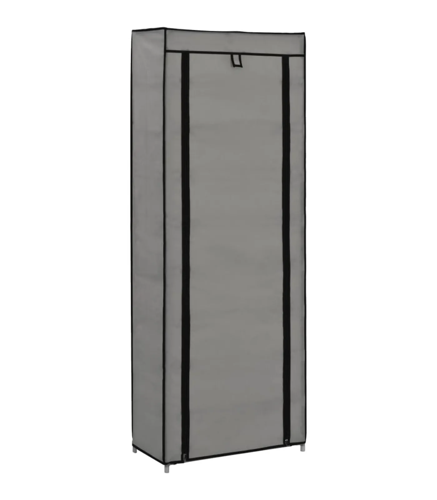 Sale Schoenenkast met hoes 57x29x162 cm stof grijs Organiseren