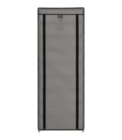 Sale Schoenenkast met hoes 57x29x162 cm stof grijs Organiseren