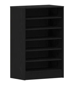 New Schoenenkast met plank Zwart eiken 60 x 35 x 92 cm Bewerkt hout Organiseren