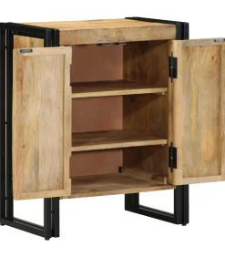 Clearance Schoenenkast met plank Zwart 30 x 30 x 40 cm Massief mangohout Organiseren