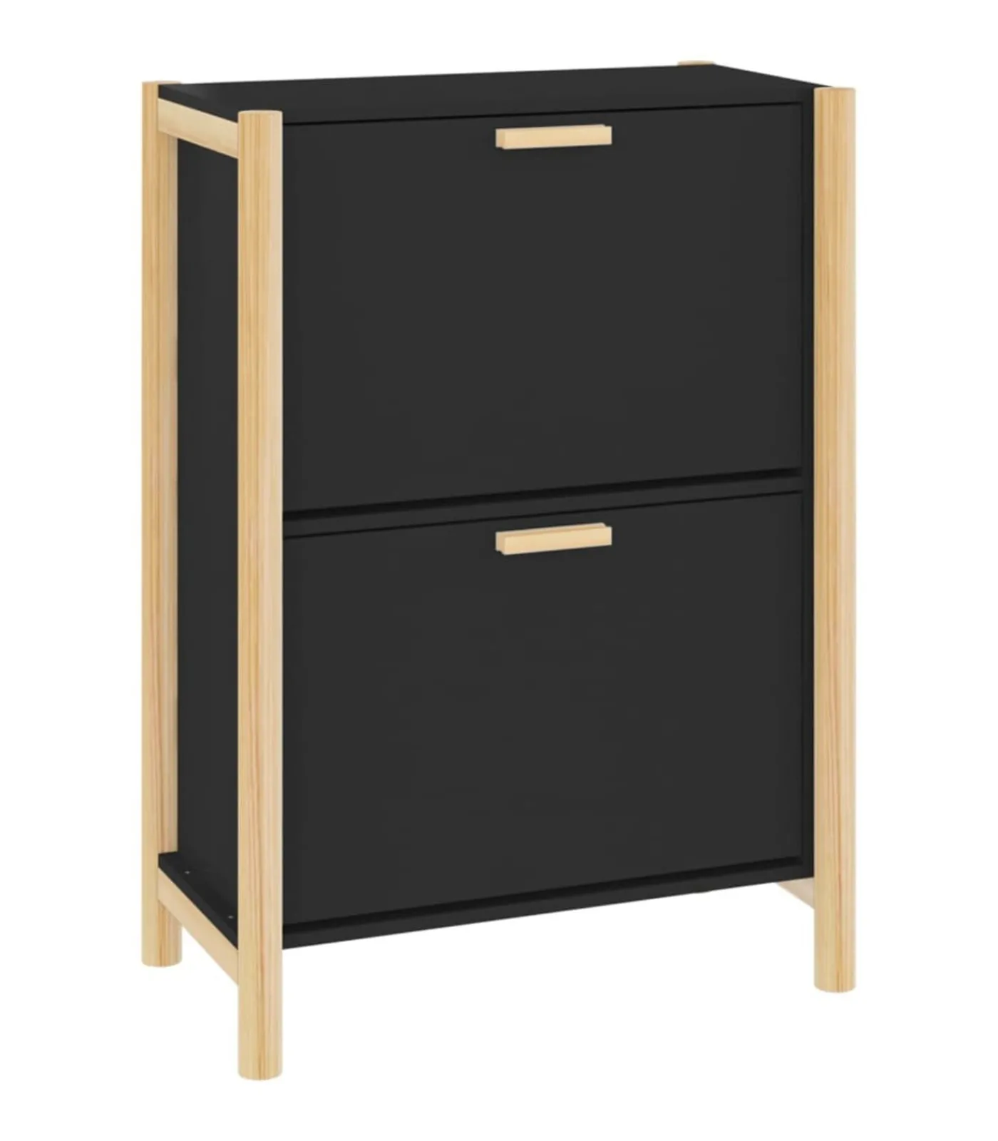 New Schoenenkast 57,5x33x80 cm bewerkt hout zwart Organiseren