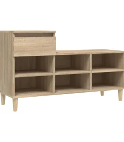 Schoenenkast 102x36x60 cm bewerkt hout sonoma eikenkleurig Organiseren