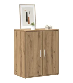 Online Schoenenkast 60x35x70 cm bewerkt hout artisanaal eikenkleur Organiseren