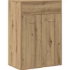 Discount Schoenenkast 60x35x84 cm bewerkt hout artisanaal eikenkleur Organiseren