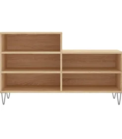 Discount Schoenenkast 102x36x60 cm bewerkt hout sonoma eikenkleurig Organiseren