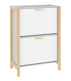 Sale Schoenenkast 57,5x33x80 cm bewerkt hout wit Organiseren