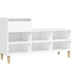 Sale Schoenenkast 102x36x60 cm bewerkt hout wit Organiseren