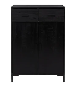 Sale Schoenenkast 75x40x110 cm massief grenenhout zwart Organiseren