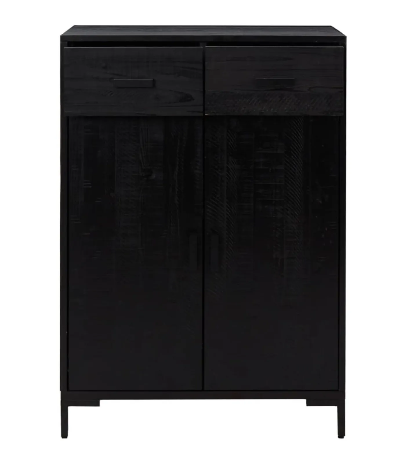 Sale Schoenenkast 75x40x110 cm massief grenenhout zwart Organiseren